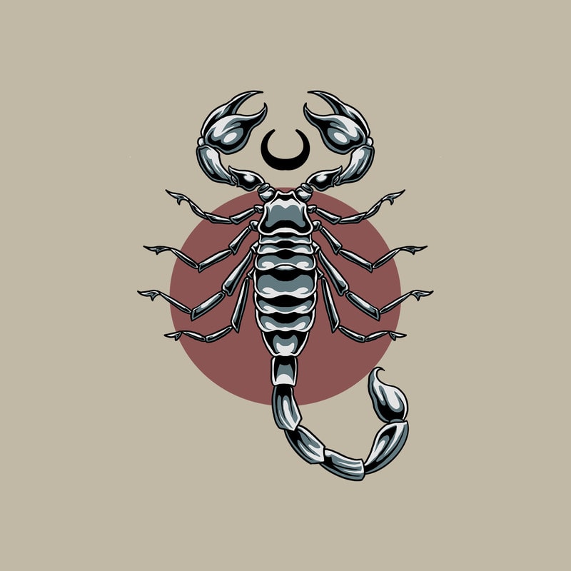 silver scorpion tattoo - Buy t-shirt designs