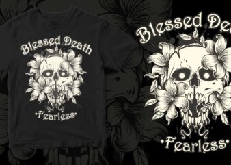 blessed death -fearless- t shirt template