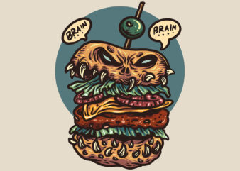 burger monster t shirt template