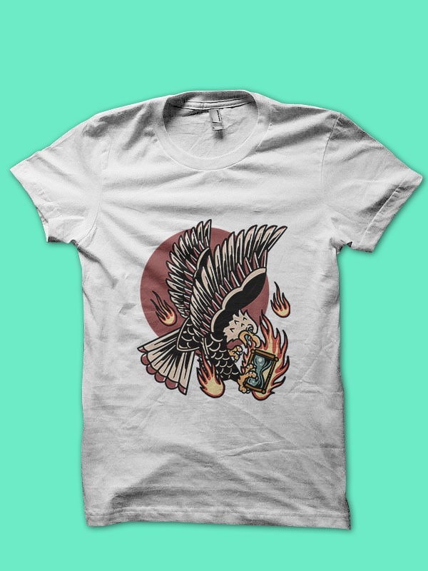 eagle and hourglass t-shirt design