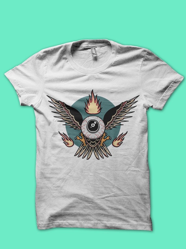 flying eye 2 t-shirt design
