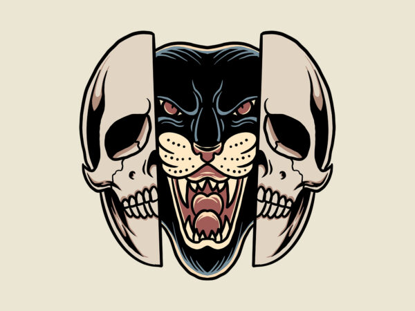 Panther inside 2 t shirt illustration