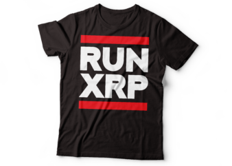 RUN XRP typography design | crypto ripple tee design | crypto ripple investor