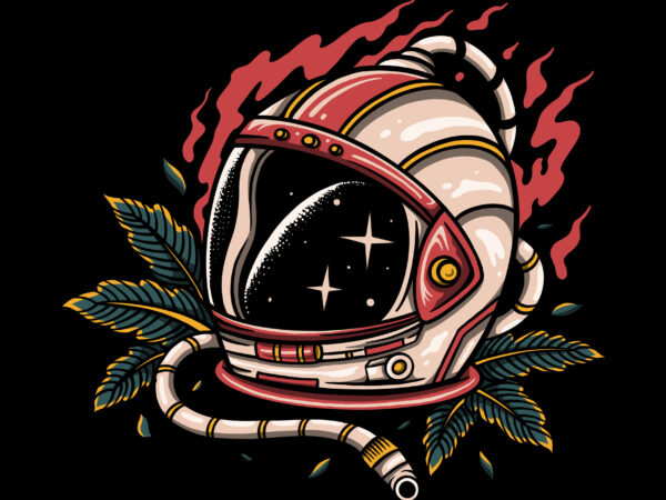 Astronaut helmet traditional style t-shirt design