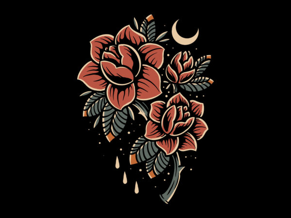 Bloom tattoo t-shirt design