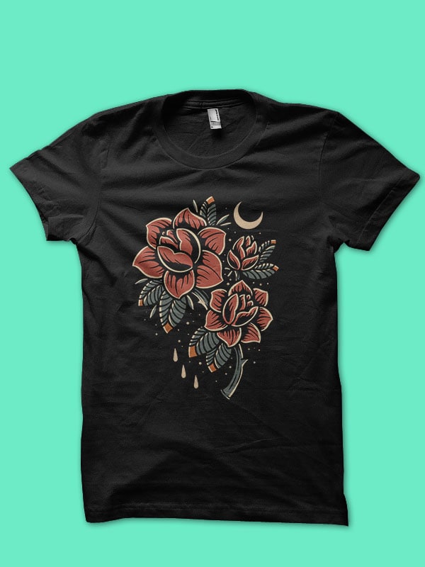 bloom tattoo t-shirt design