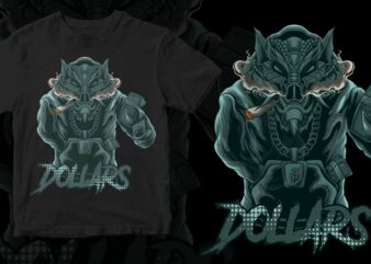 boar dollars t shirt template