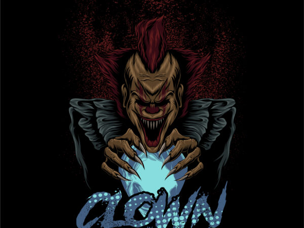 Clown t shirt vector file