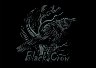 nightmare black crow T shirt vector artwork