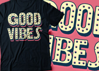 good vibes retro style | typography design |pastel design