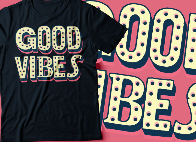 good vibes retro style | typography design |pastel design