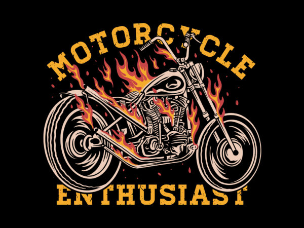 Motorcycle enthusiast illustration for t-shirt design - Buy t-shirt designs