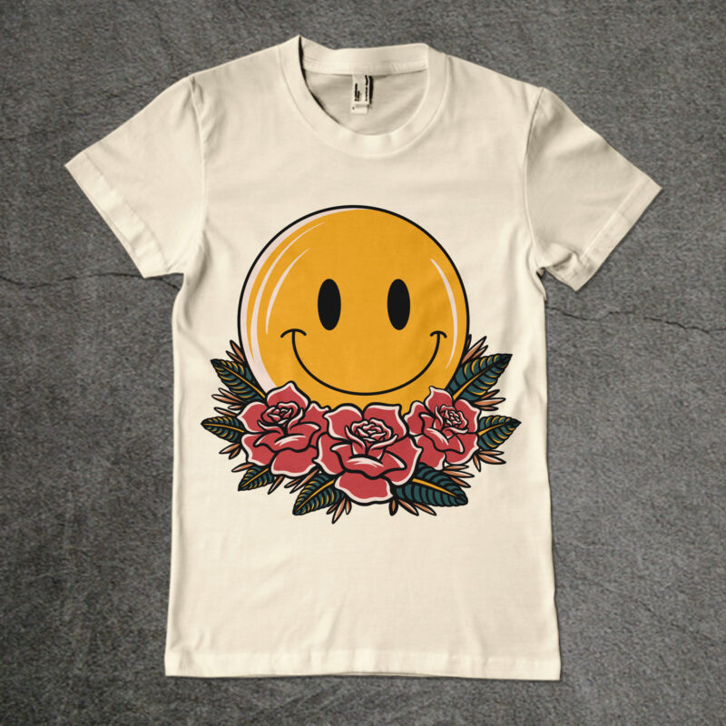 Smile emoticon tshirt design