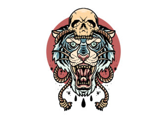 tiger and skull