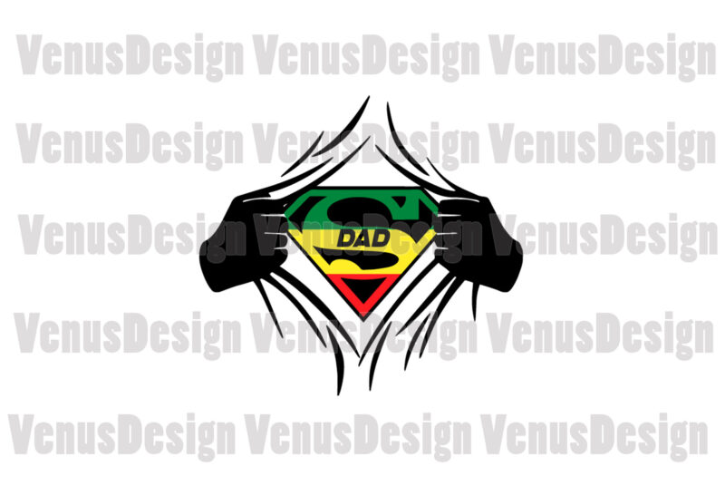 Super Black Dad Editable Design