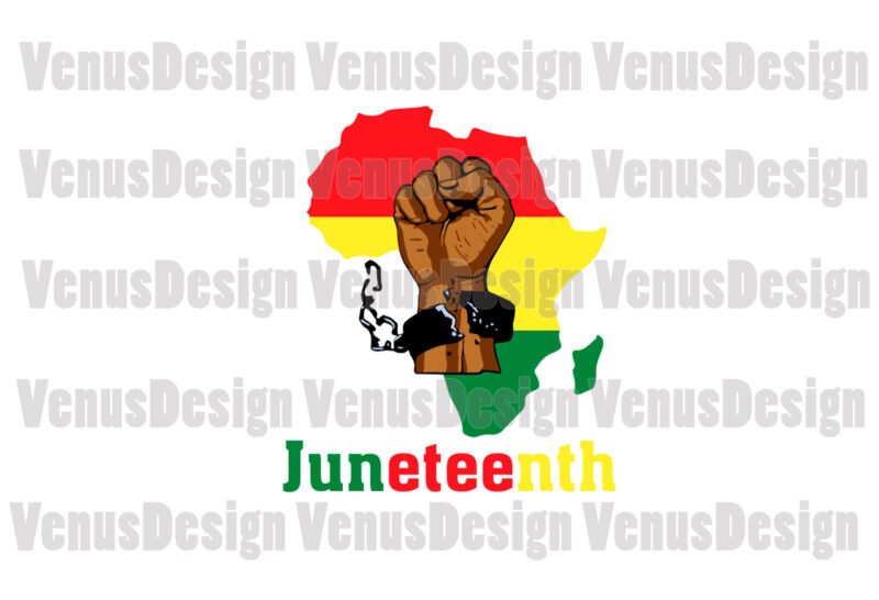 Juneteenth Break The Chains Editable Design