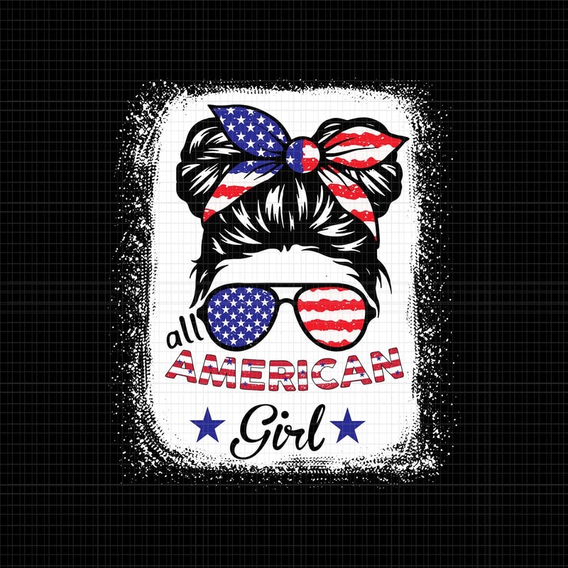 All American Girl SVG, All American Girl 4th of July SVG, 4th of July