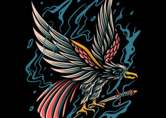 Eagle illustration for tshirt design
