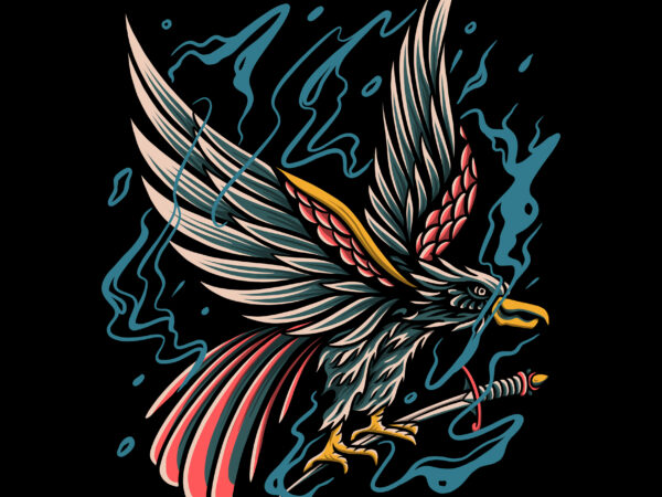 Eagle illustration for tshirt design