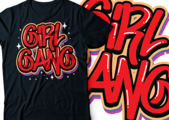 girl gang graffiti style text design