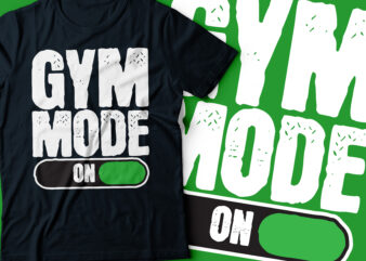 gym mode on t-shirt design bundle |gym design