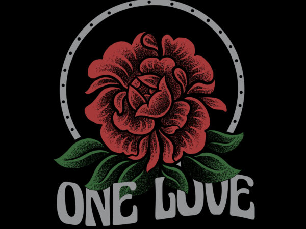 One love illustration tshirt design