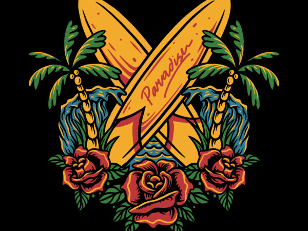 Paradise beach vector design