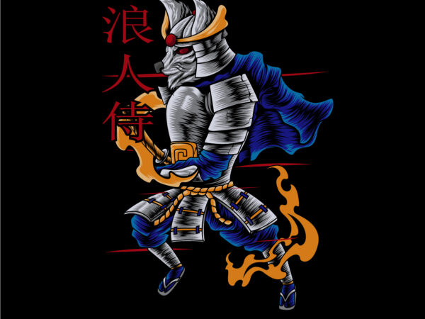 Ronin cat t shirt design online