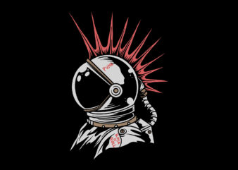 space punk t shirt template vector