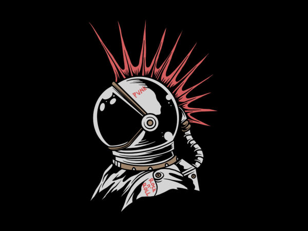 Space punk t shirt template vector