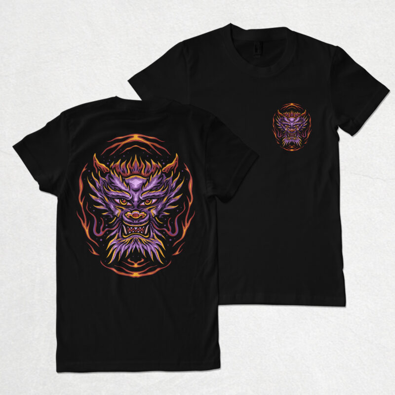 The dragon tshirt design