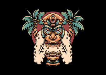 tiki smoker t shirt designs for sale