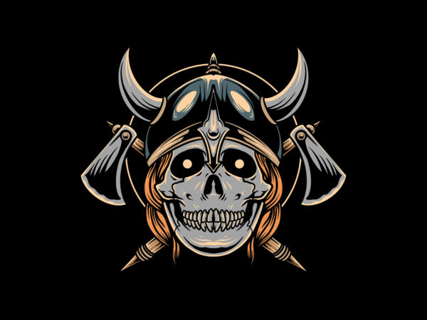 Viking skull t shirt vector art