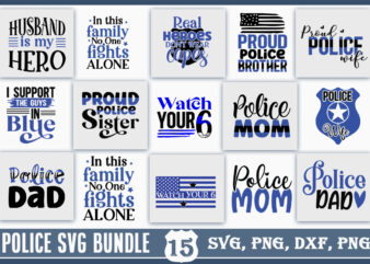 Police SVG Bundle t shirt illustration