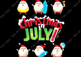 Christmas in July Png, Christmas in July Summer Beach Vacation Pool, Christmas in July Santa, Santa July, Christmas Png, Santa Vector