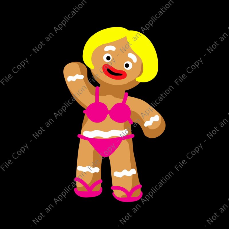 Download Gingerbread Svg Gingerbread Bikini Svg Gingerbread Woman In Bikini Svg Christmas In July Gingerbread Bikini Christmas Buy T Shirt Designs