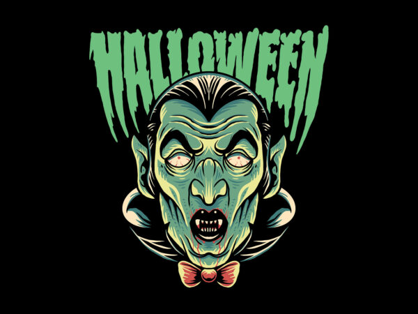 Dracula halloween t shirt vector illustration