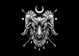 goat t shirt design template