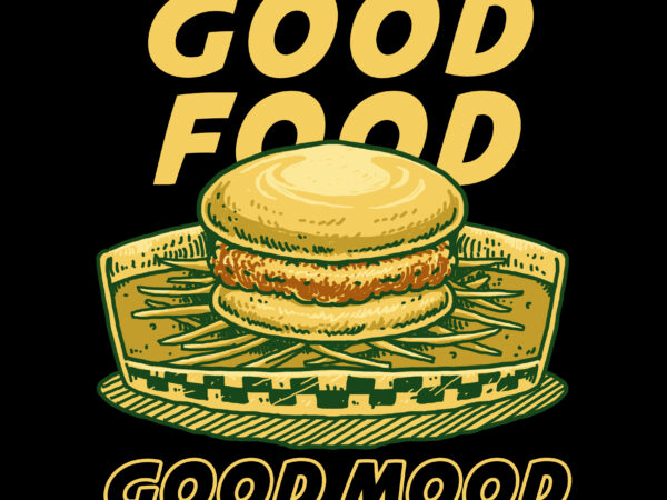 Burger illustration for tshirt design