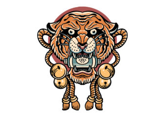 japanese tiger vector clipart