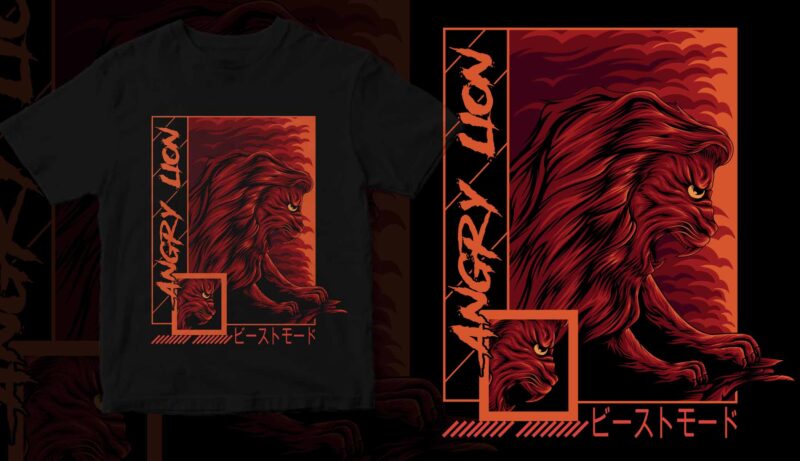 king of the jungle (angry lion)