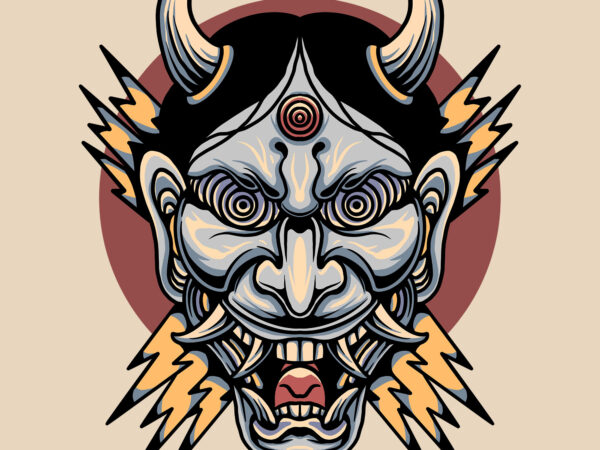 Oni and thunder t shirt design online