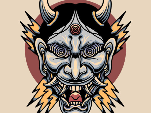 Oni and thunder t shirt design online