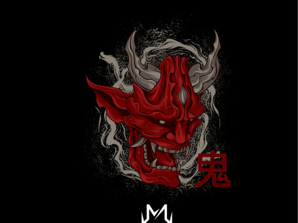 Oni mask t shirt design online