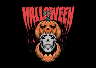skull halloween t shirt template vector