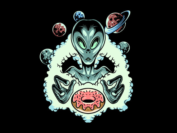 Space donut t shirt template vector