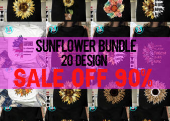 Sunflower bundle, Digital Download, Clipart, Distressed Sunflower, Sunflower & Butterflies Print Design, Sunflower png, Instant Download