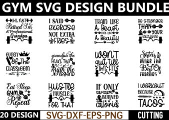 Gym svg bundle t shirt design template