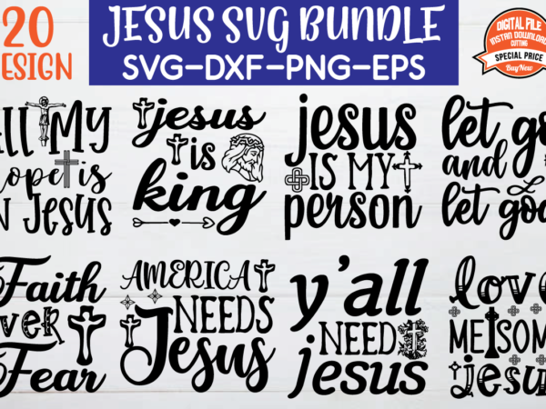 Jesus svg design bundle for sale