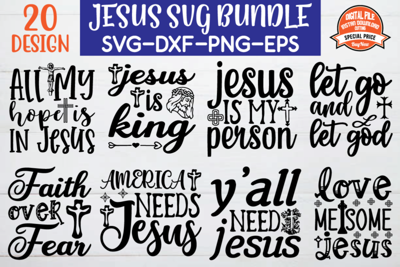 Jesus svg Design Bundle for sale